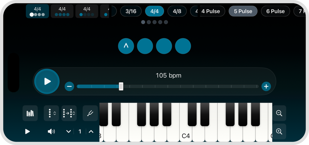 iPracticeMax auf dem iPhone im Querformat