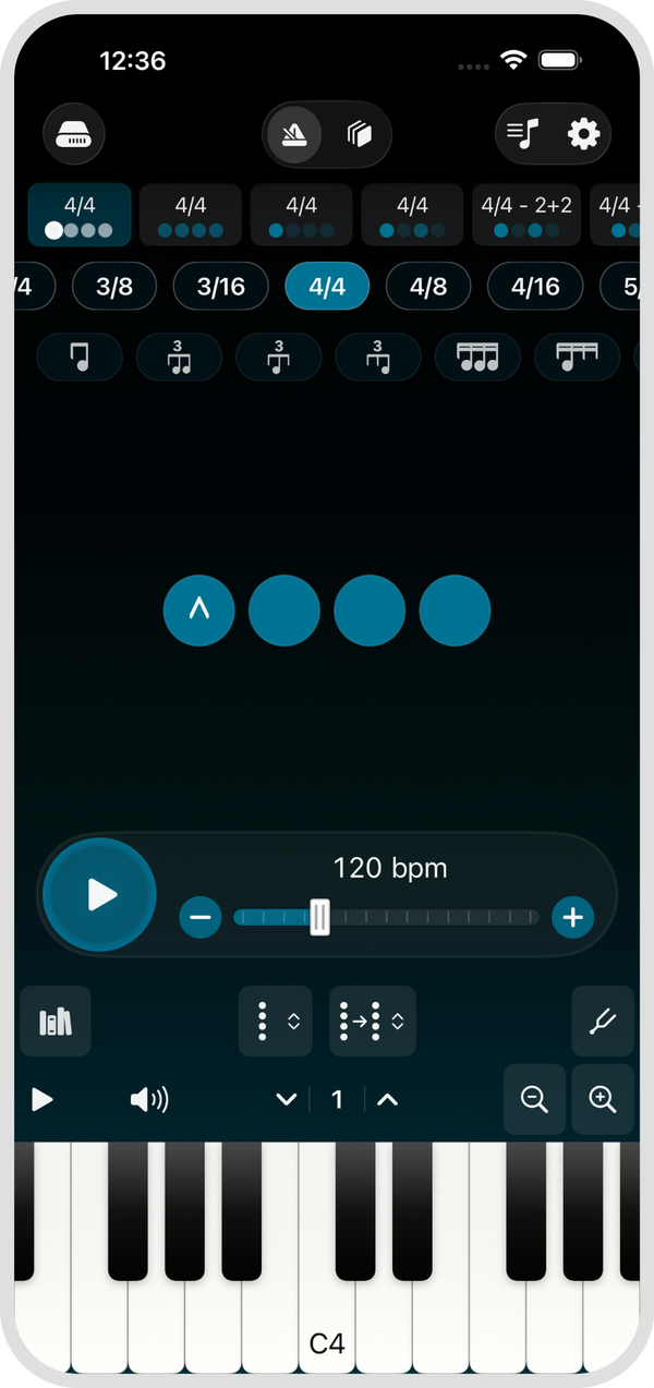 iPracticeMax auf dem iPhone im Hochformat
