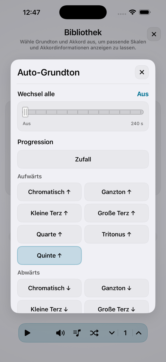 Auto-Grundton in der Bibliothek